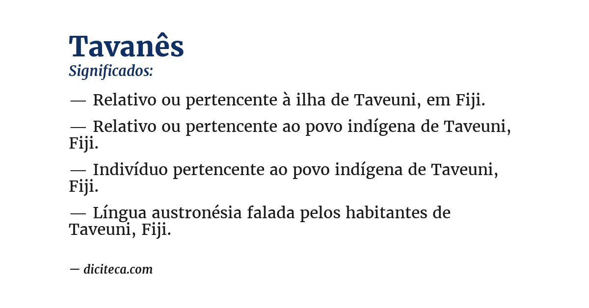 Significado de tavanês