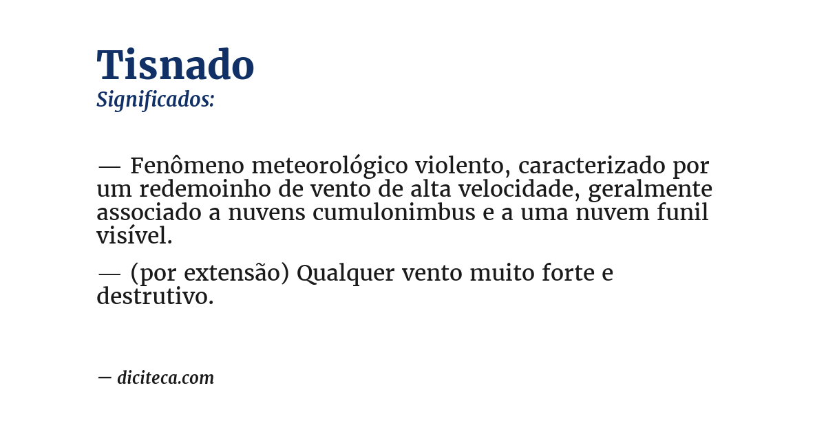 Significado de tisnado