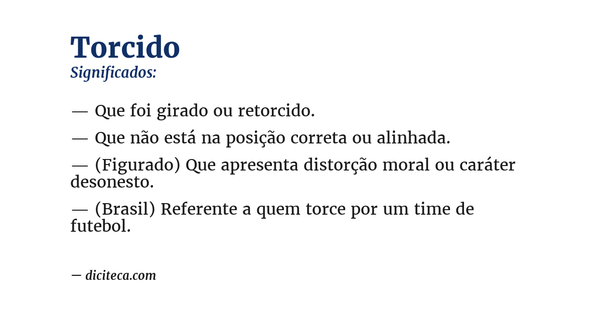 Significado de torcido