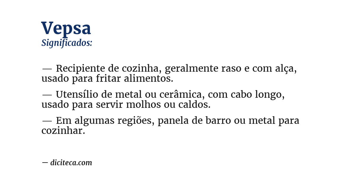Significado de vepsa