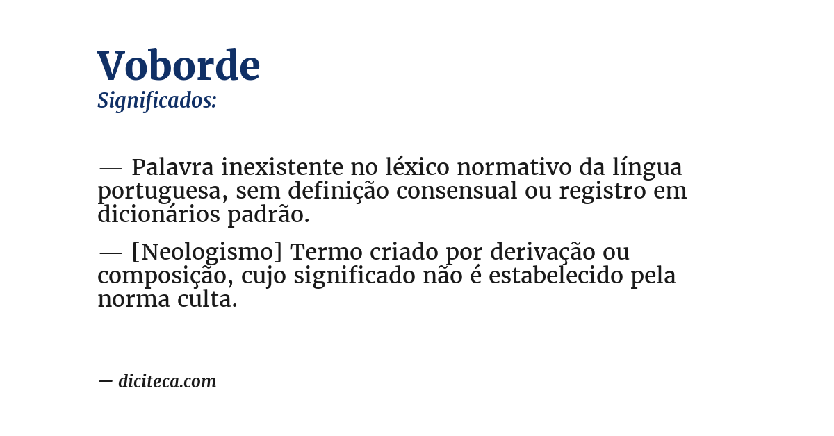 Significado de voborde