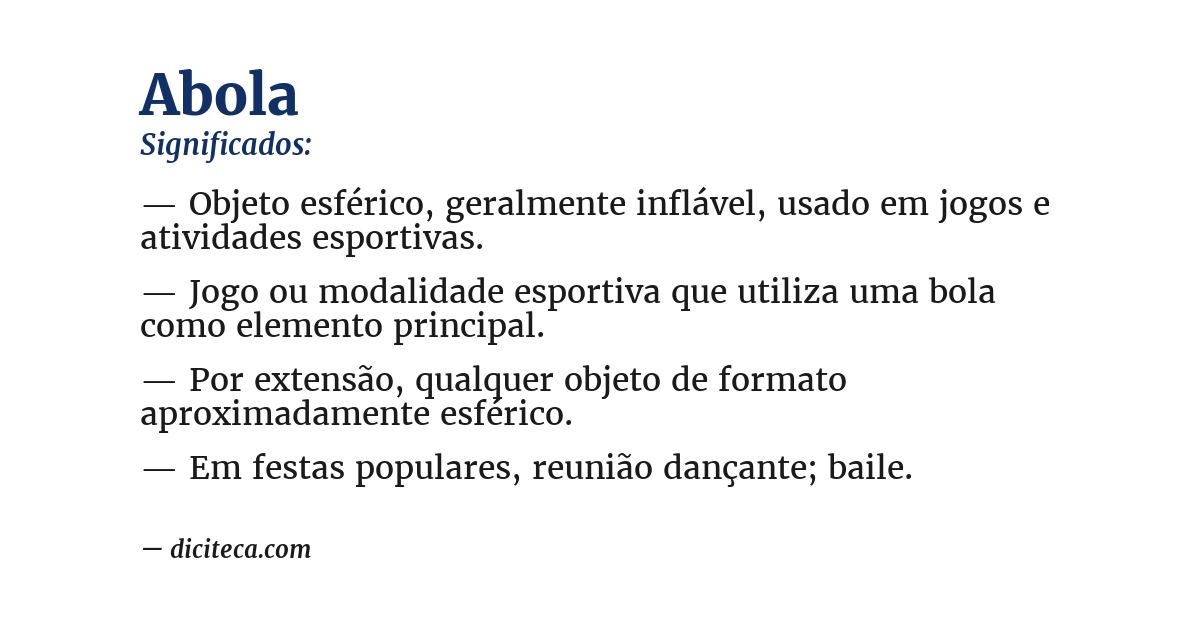 Significado de abola