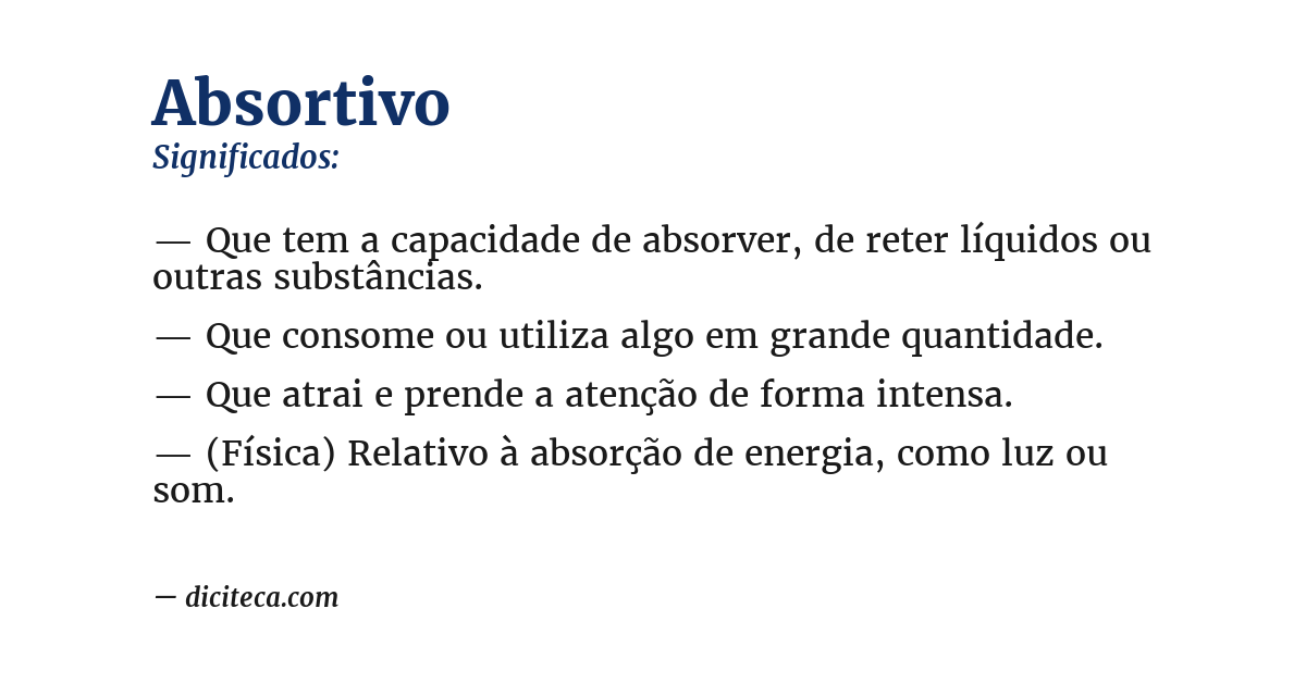 Significado de absortivo