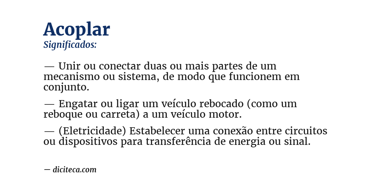 Significado de acoplar