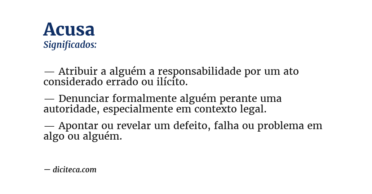 Significado de acusa
