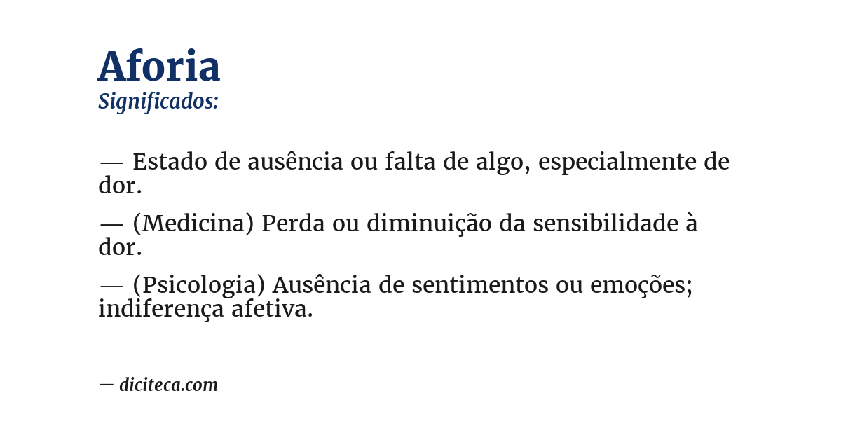 Significado de aforia