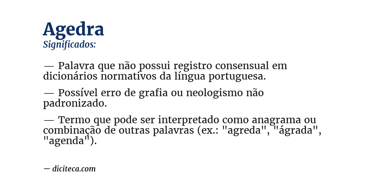 Significado de agedra