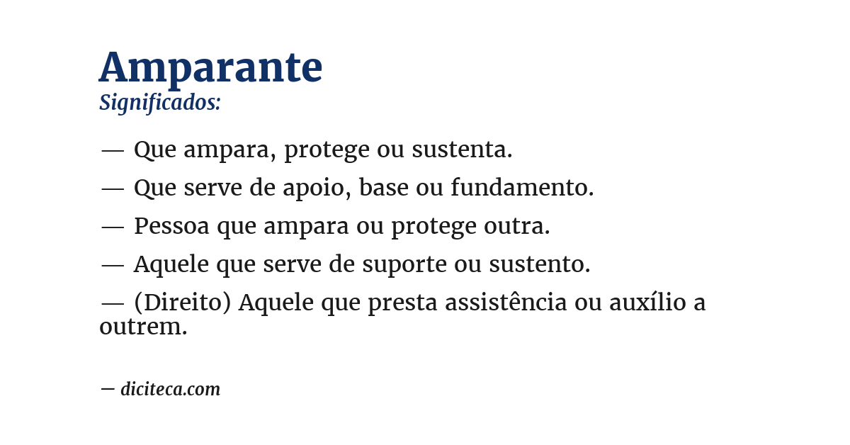 Significado de amparante
