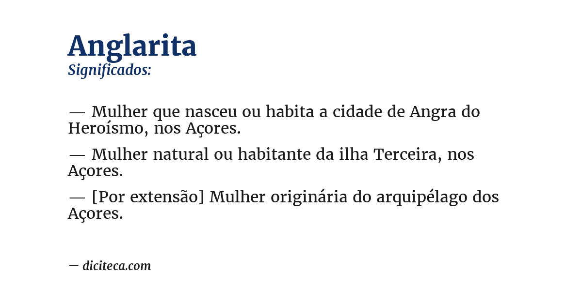 Significado de anglarita