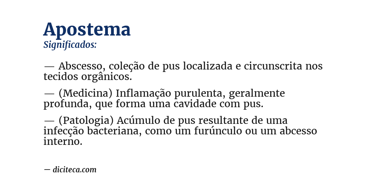 Significado de apostema