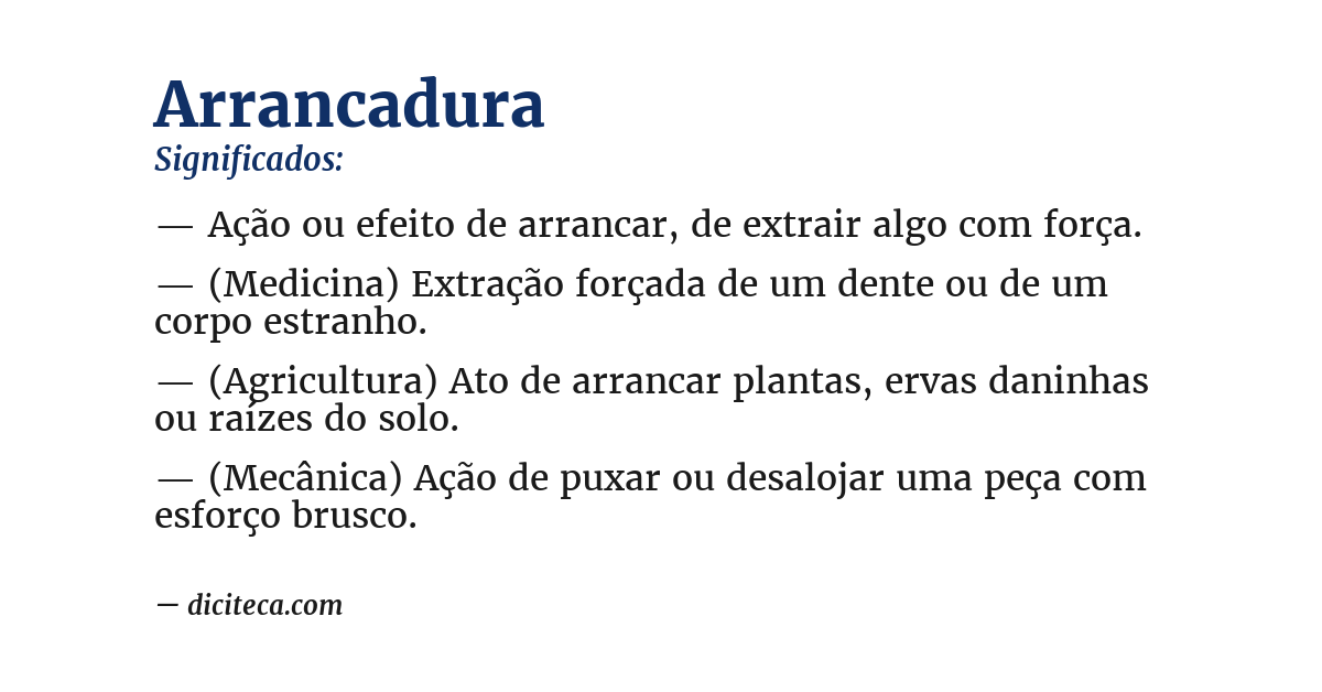 Significado de arrancadura