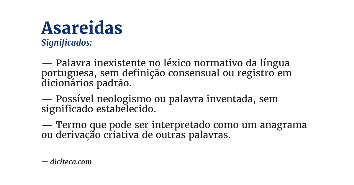 Significado de asareidas