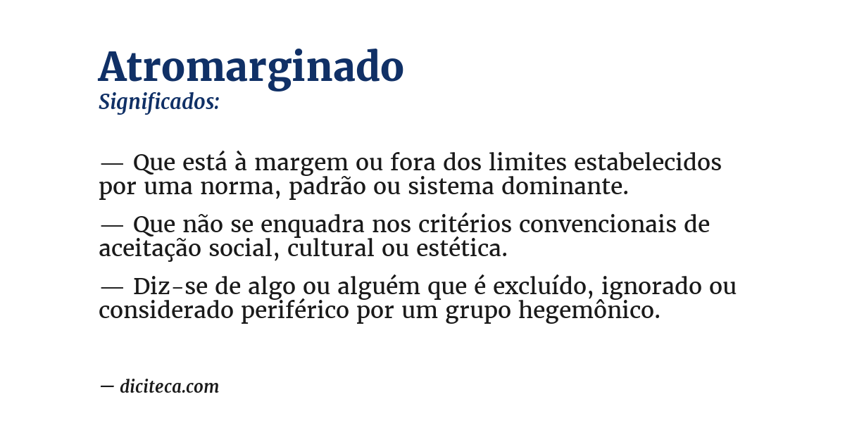 Significado de atromarginado