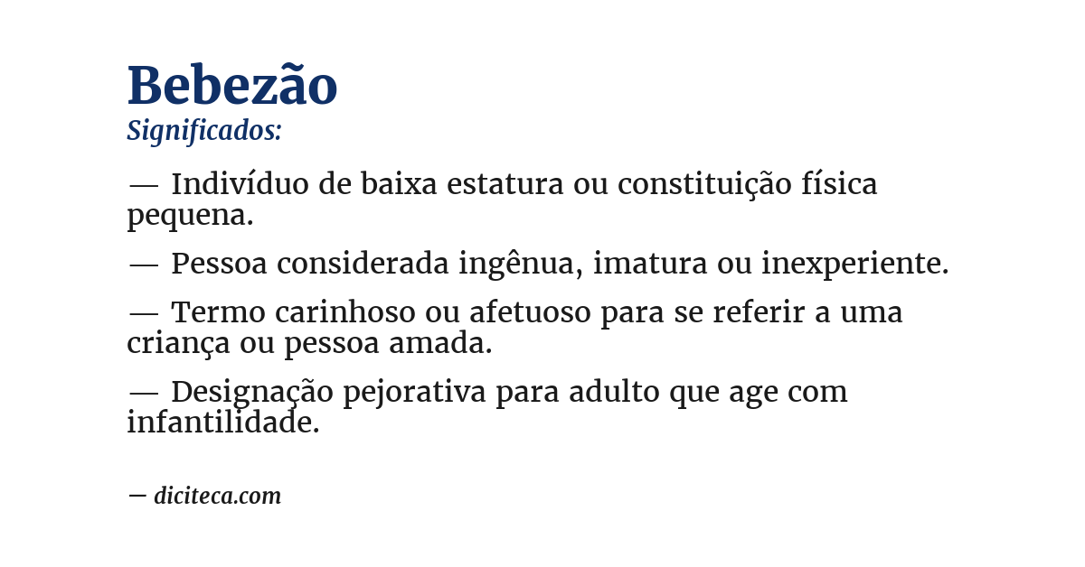 Significado de bebezão