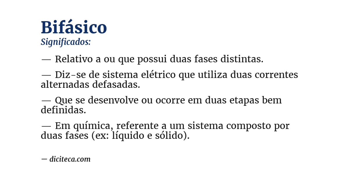 Significado de bifásico