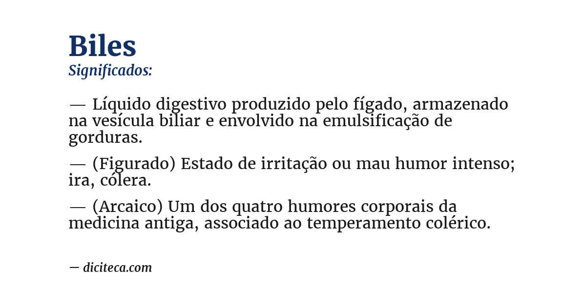 Significado de biles