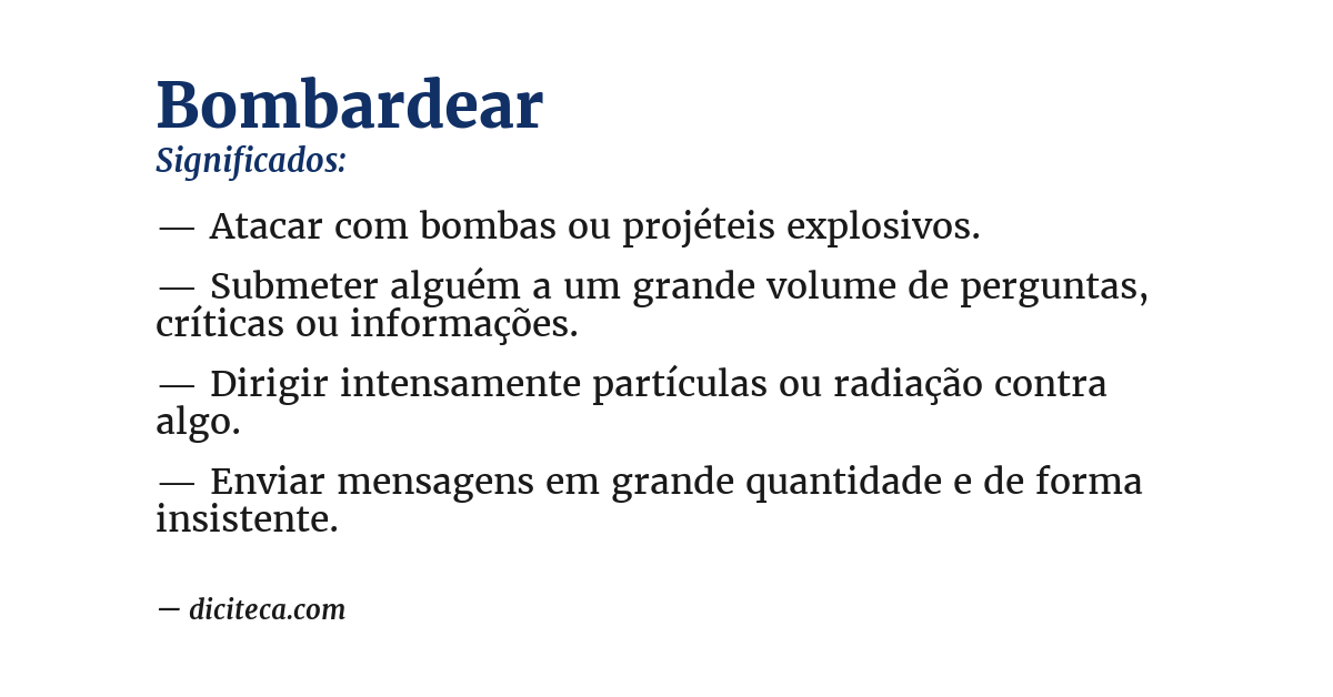 Significado de bombardear