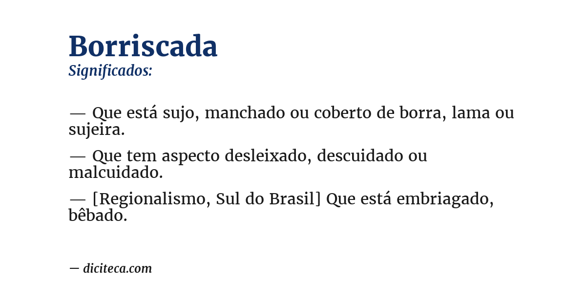 Significado de borriscada