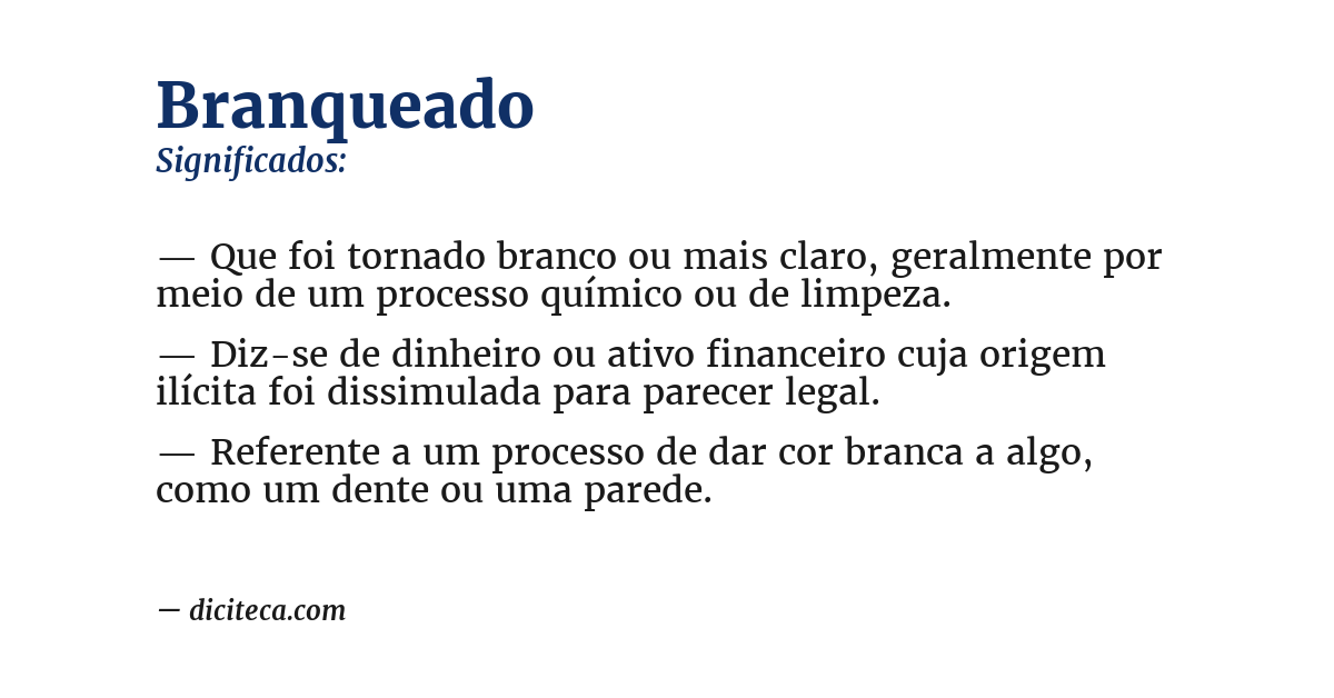 Significado de branqueado