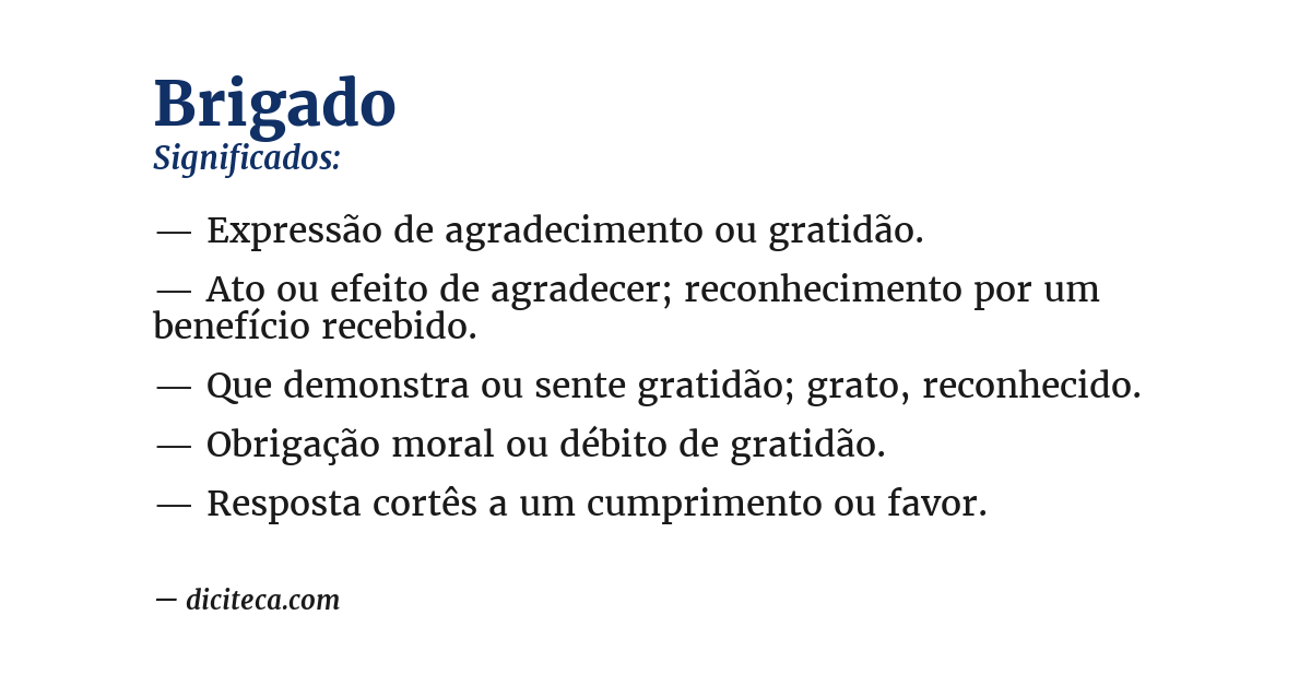 Significado de brigado