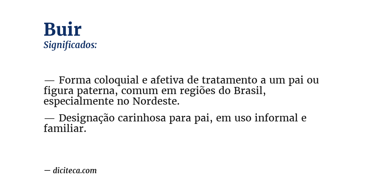 Significado de buir