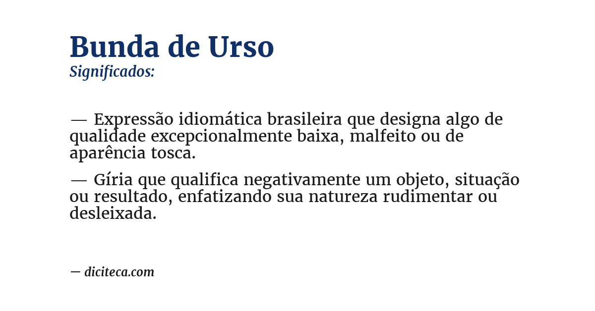 Significado de bunda de urso
