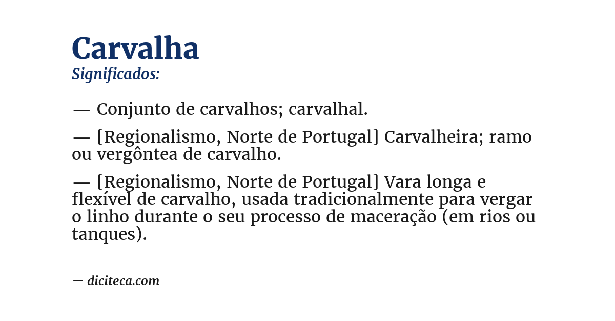 Significado de carvalha