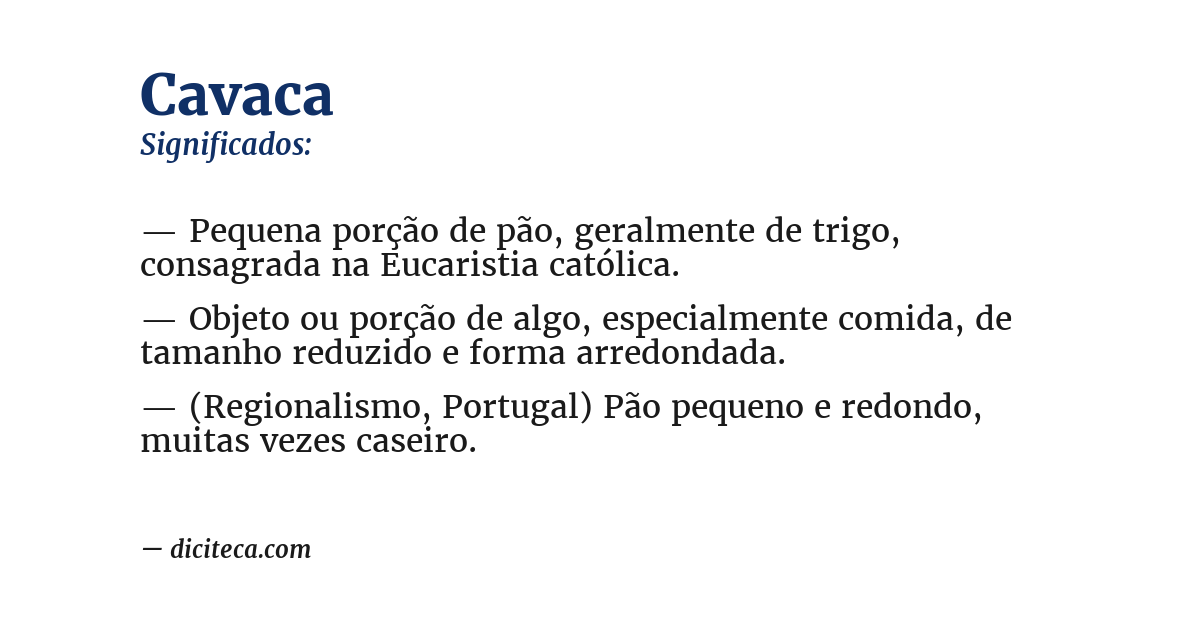 Significado de cavaca