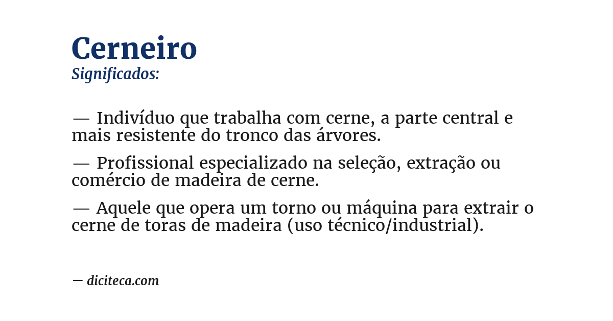 Significado de cerneiro
