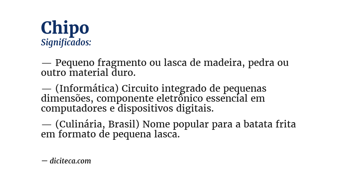 Significado de chipo