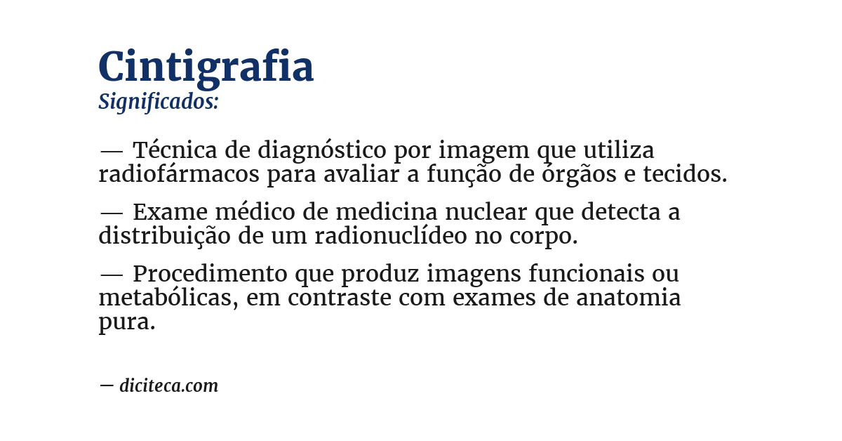 Significado de cintigrafia