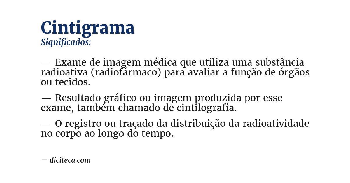 Significado de cintigrama