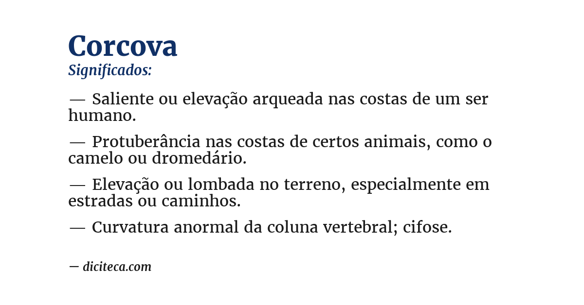 Significado de corcova
