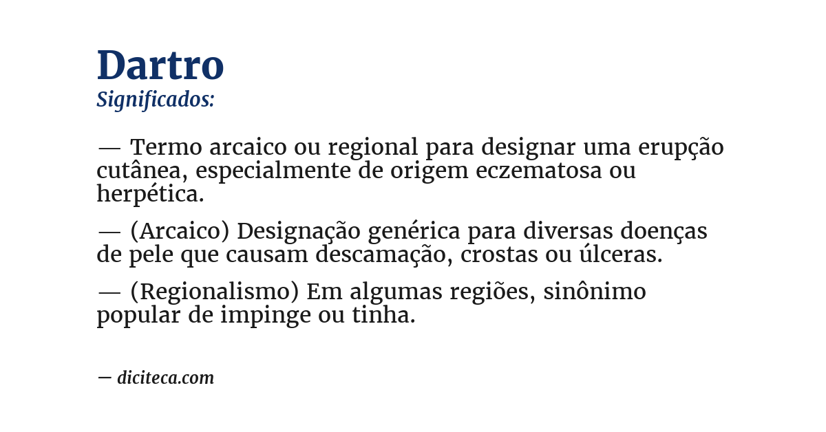 Significado de dartro
