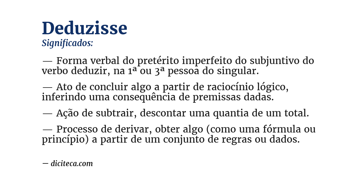 Significado de deduzisse