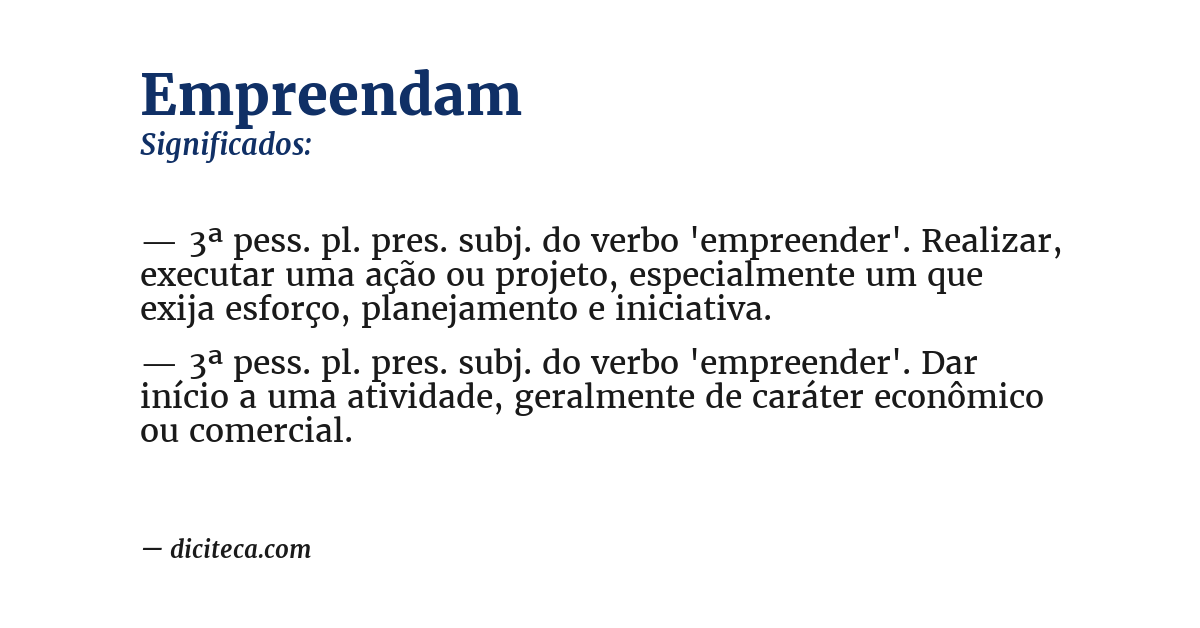 Significado de empreendam