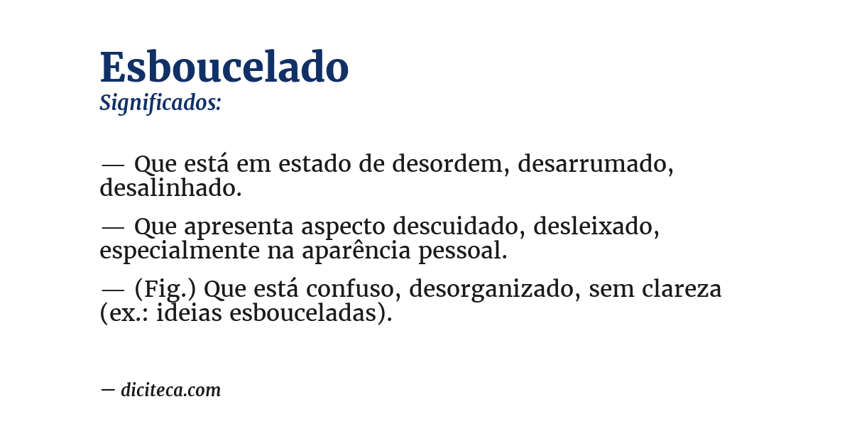 Significado de esboucelado