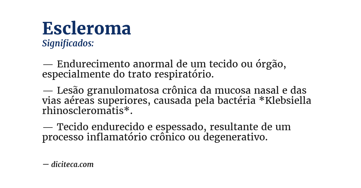 Significado de escleroma
