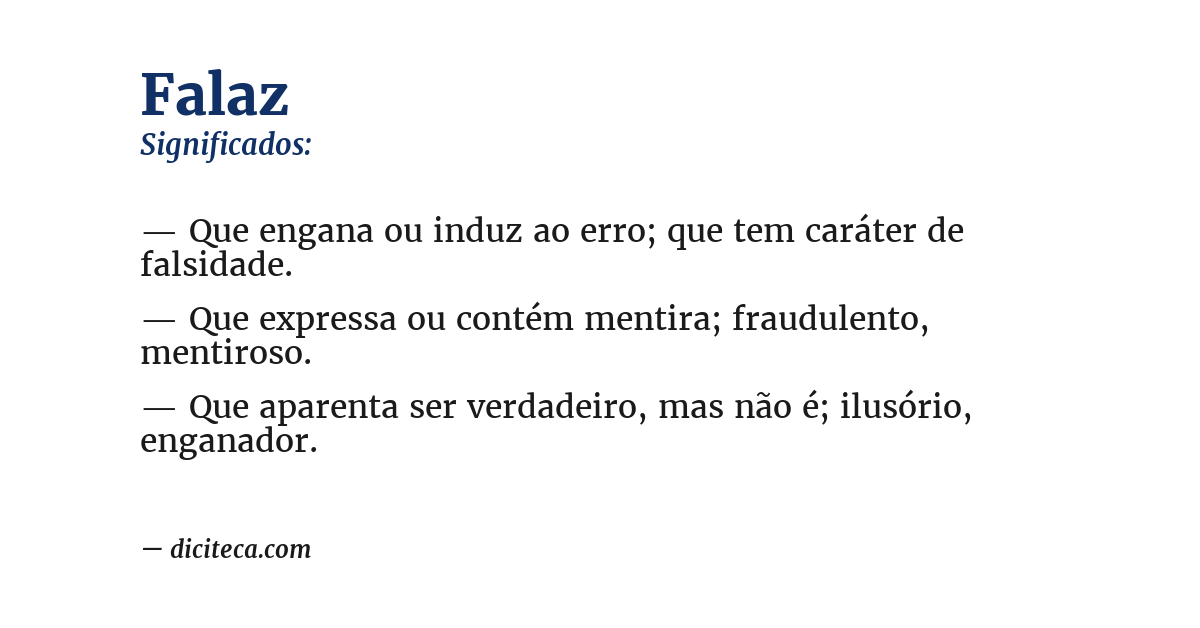 Significado de falaz