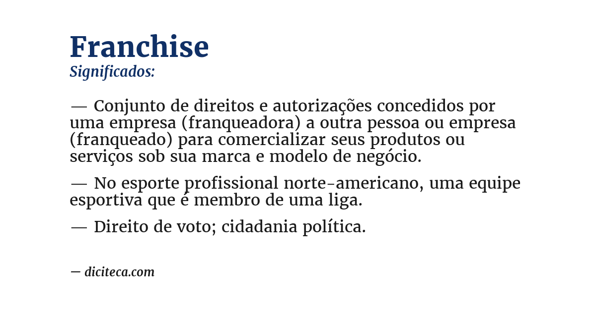 Significado de franchise