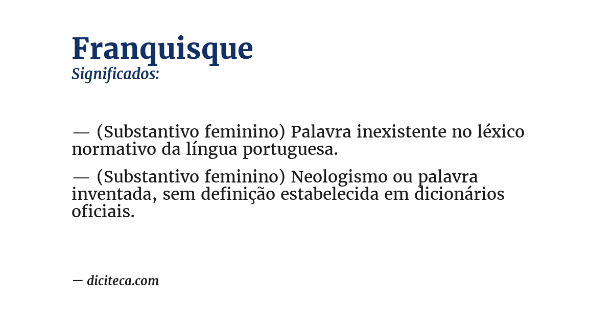Significado de franquisque