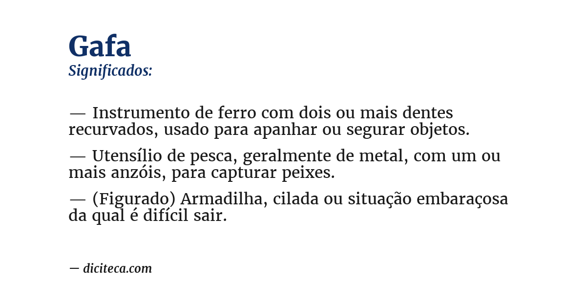 Significado de gafa
