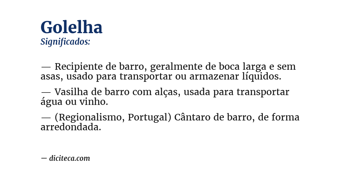 Significado de golelha
