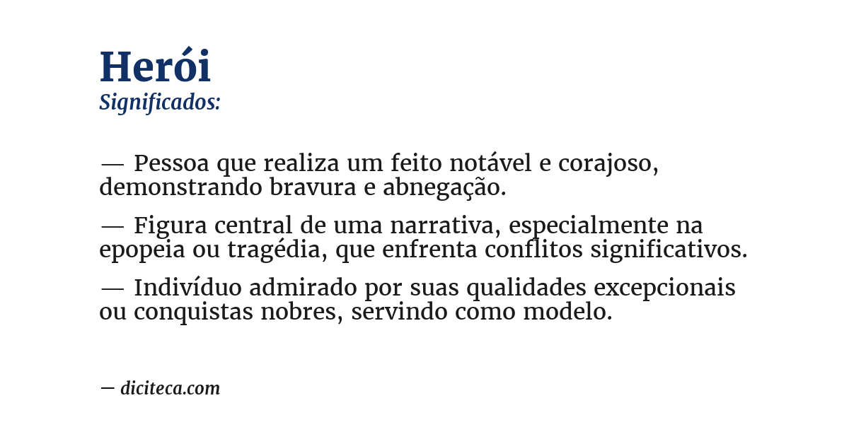 Significado de herói