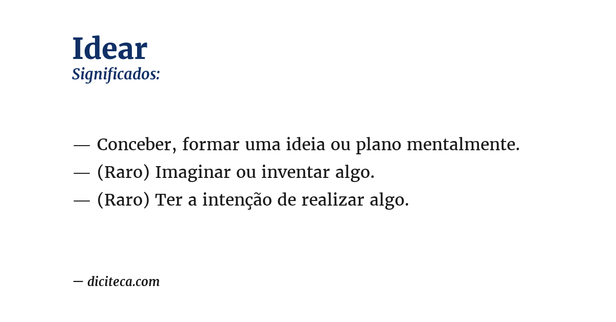 Significado de idear