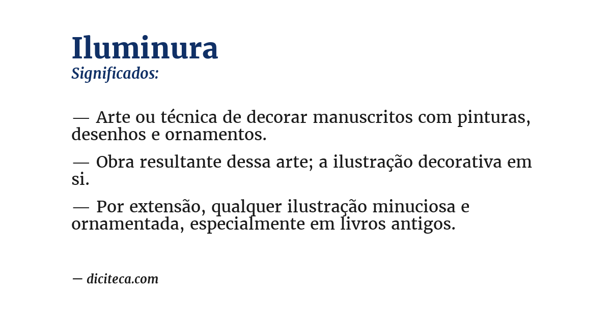 Significado de iluminura