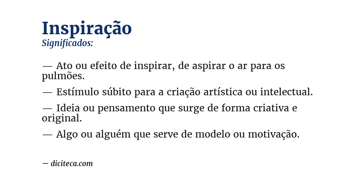 Significado de inspiração