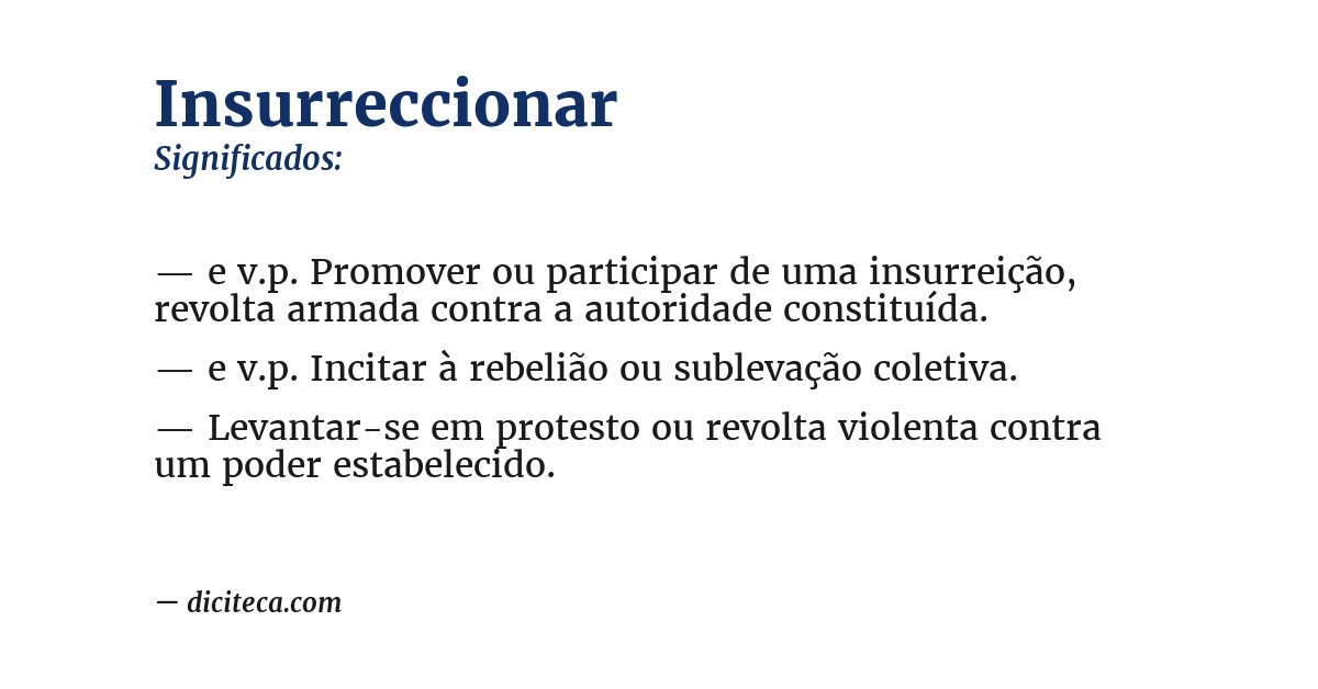 Significado de insurreccionar