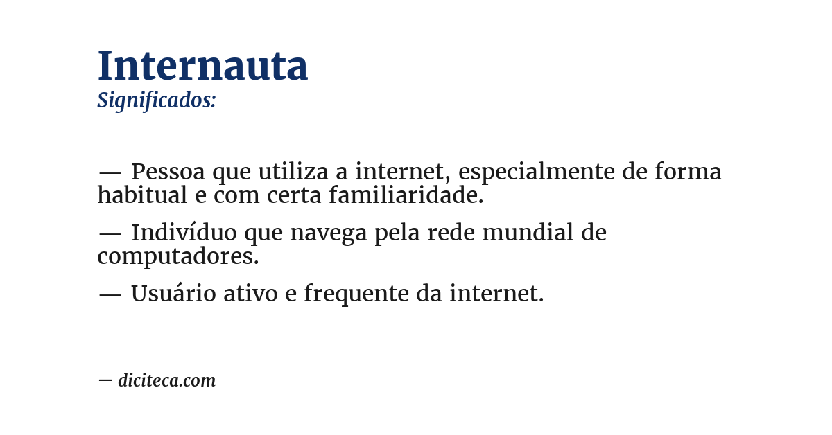 Significado de internauta