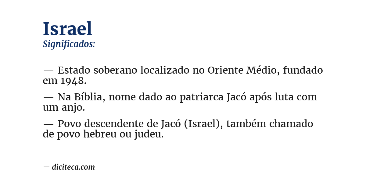 Significado de israel